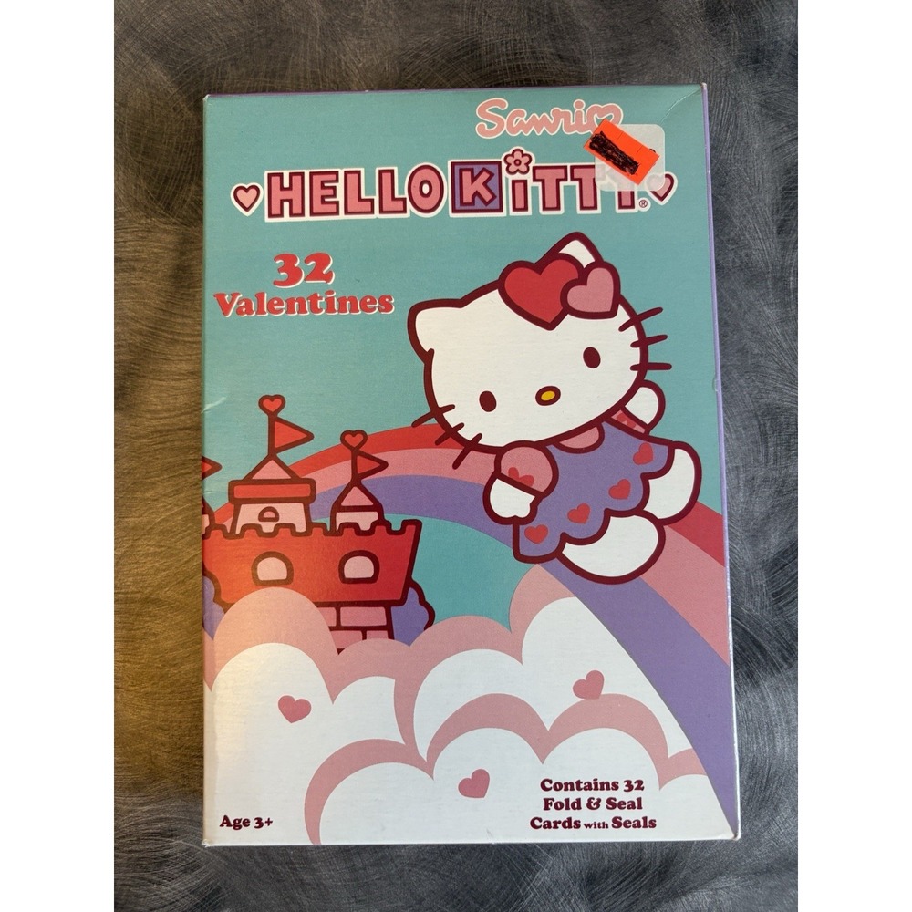 RARE - 2007 HELLO KITTY 32 Fold & Seal VALENTINE Cards Hearts NIB. PMG Made USA